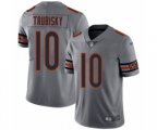 Chicago Bears #10 Mitchell Trubisky Limited Silver Inverted Legend Football Jersey