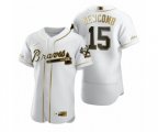 Atlanta Braves #15 Sean Newcomb Nike White Authentic Golden Edition Jersey