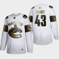 Vancouver Canucks #43 Quinn Hughes Adidas White Golden Edition Limited Stitched NHL Jersey