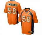 Denver Broncos #58 Von Miller Game Orange Super Bowl 50 Collection Football Jersey