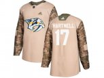 Nashville Predators #17 Scott Hartnell Camo Authentic Veterans Day Stitched NHL Jersey