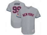 New York Yankees #99 Aaron Judge Grey Stars & Stripes Authentic Collection Flex Base MLB Jersey