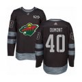Minnesota Wild #40 Gabriel Dumont Authentic Black 1917-2017 100th Anniversary Hockey Jersey