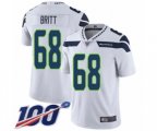 Seattle Seahawks #68 Justin Britt White Vapor Untouchable Limited Player 100th Season Football Jersey