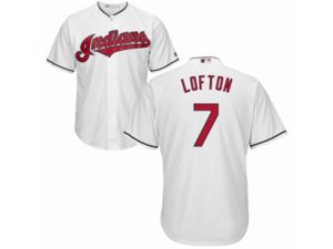 Cleveland Indians #7 Kenny Lofton Replica White Home Cool Base MLB Jersey