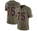Denver Broncos #75 Menelik Watson Limited Olive 2017 Salute to Service Football Jersey