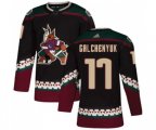 Arizona Coyotes #17 Alex Galchenyuk Premier Black Alternate Hockey Jersey