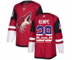 Arizona Coyotes #29 Mario Kempe Authentic Red USA Flag Fashion Hockey Jersey