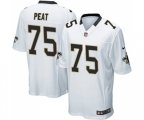 New Orleans Saints #75 Andrus Peat Game White Football Jersey