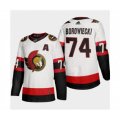 Ottawa Senators #74 Mark Borowiecki White 2020-21 Authentic Player Away Stitched Hockey Jersey