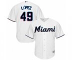 Miami Marlins Pablo Lopez Replica White Home Cool Base Baseball Player Jersey