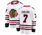 Chicago Blackhawks #7 Chris Chelios Fanatics Branded White Away Breakaway NHL Jersey