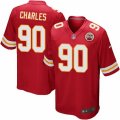 Kansas City Chiefs #90 Stefan Charles Game Red Team Color NFL Jersey