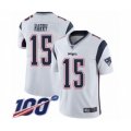 New England Patriots #15 NKeal Harry White Vapor Untouchable Limited Player 100th Season Football Jersey