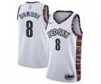 Brooklyn Nets #8 Spencer Dinwiddie Authentic White Basketball Jersey - 2019-20 City Edition