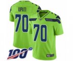 Seattle Seahawks #70 Mike Iupati Limited Green Rush Vapor Untouchable 100th Season Football Jersey