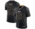 Los Angeles Rams #16 Jared Goff Limited Lights Out Black Rush Football Jersey