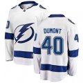 Tampa Bay Lightning #40 Gabriel Dumont Fanatics Branded White Away Breakaway NHL Jersey