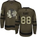Chicago Blackhawks #88 Patrick Kane Authentic Green Salute to Service NHL Jersey