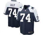 Dallas Cowboys #74 Bob Lilly Game Navy Blue Throwback Alternate Football Jersey