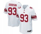 New York Giants #93 B.J. Goodson Game White Football Jersey