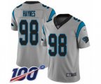 Carolina Panthers #98 Marquis Haynes Silver Inverted Legend Limited 100th Season Football Jersey