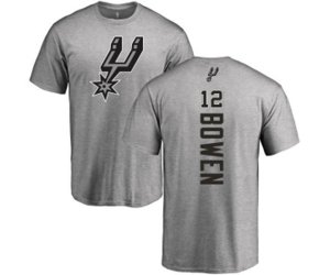San Antonio Spurs #12 Bruce Bowen Ash Backer T-Shirt