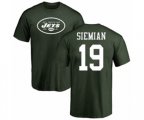 New York Jets #19 Trevor Siemian Green Name & Number Logo T-Shirt
