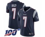New England Patriots #7 Jake Bailey Navy Blue Team Color Vapor Untouchable Limited Player 100th Season Football Jersey