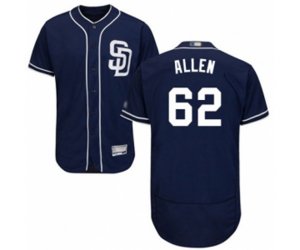 San Diego Padres Austin Allen Navy Blue Alternate Flex Base Authentic Collection Baseball Player Jersey