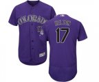 Colorado Rockies #17 Todd Helton Purple Alternate Flex Base Authentic Collection Baseball Jersey