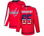 Washington Capitals #65 Andre Burakovsky Authentic Red USA Flag Fashion NHL Jersey