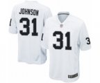 Oakland Raiders #31 Isaiah Johnson Game White Football Jersey