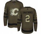 Calgary Flames #2 Al MacInnis Authentic Green Salute to Service Hockey Jersey