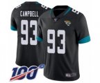 Jacksonville Jaguars #93 Calais Campbell Black Team Color Vapor Untouchable Limited Player 100th Season Football Jersey