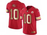 Kansas City Chiefs #10 Tyreek Hill Red Stitched NFL Limited Gold Rush Jersey