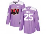Adidas Ottawa Senators #25 Chris Neil Purple Authentic Fights Cancer Stitched NHL Jersey