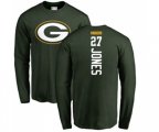 Green Bay Packers #27 Josh Jones Green Backer Long Sleeve T-Shirt