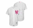 New York Yankees White Home 2016 Mother Day Flex Base Jersey