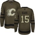 Calgary Flames #15 Tanner Glass Premier Green Salute to Service NHL Jersey