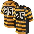Pittsburgh Steelers #25 Artie Burns Limited Yellow Black Alternate 80TH Anniversary Throwback NFL Jersey