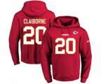 Kansas City Chiefs #20 Morris Claiborne Red Name & Number Pullover Hoodie