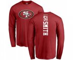San Francisco 49ers #51 Malcolm Smith Red Backer Long Sleeve T-Shirt