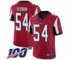 Atlanta Falcons #54 Foye Oluokun Red Team Color Vapor Untouchable Limited Player 100th Season Football Jersey