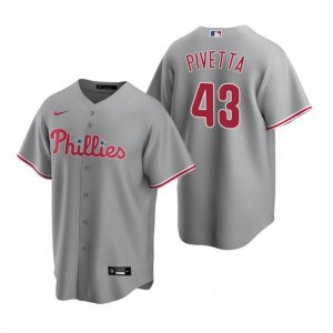 Nike Philadelphia Phillies #43 Nick Pivetta Gray Road Stitched Baseball Jersey