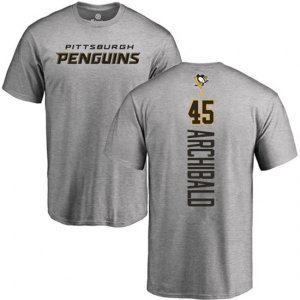Pittsburgh Penguins #45 Josh Archibald Ash Backer T-Shirt