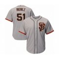 San Francisco Giants #51 Conner Menez Grey Alternate Flex Base Authentic Collection Baseball Player Jersey