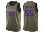 Sacramento Kings #55 Jason Williams Green Salute to Service NBA Swingman Jersey