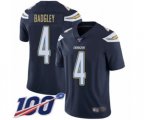 Los Angeles Chargers #4 Michael Badgley Navy Blue Team Color Vapor Untouchable Limited Player 100th Season Football Jersey