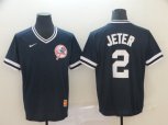 Nike New York Yankees #2 Derek Jeter Navy Blue M&N MLB Jersey